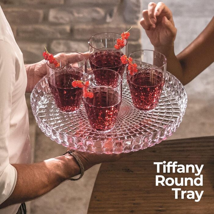 Круглий піднос Guzzini Tiffany, прозорий, 35,6 см