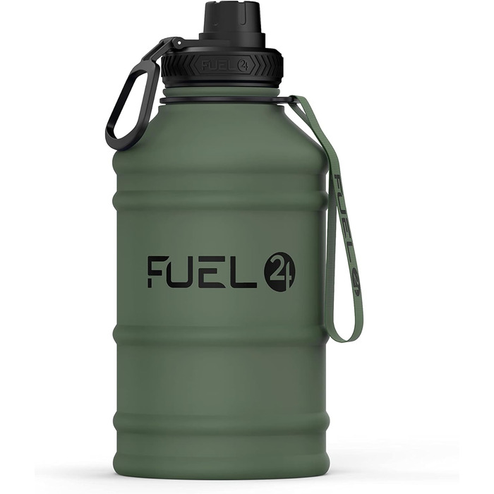 Міцна спортивна пляшка з нержавіючої сталі 1.3/2.2 л – герметична, BPA-free, для води, спортзалу, дорослих