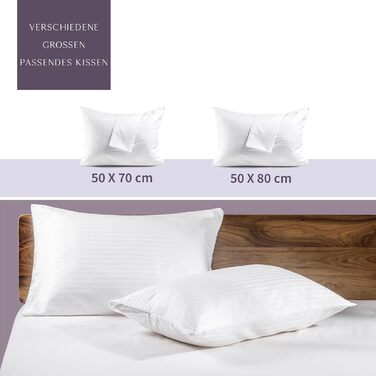 Комплект наволочок Faunna 50x80 см, 6 шт, 100% довговолокниста бавовна, тихі та дихаючі наволочки для подушок
