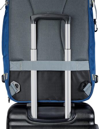 Рюкзак для подорожей Amazon Basics 40L, ручна поклажа, відсік для ноутбука 17'', органайзери, темно-синій, 51x38x20 см
