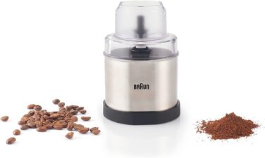 Насадка Braun MQS 270 SI для кави та спецій, EasyClick Plus, для блендерів Braun MultiQuick 7/9, срібляста