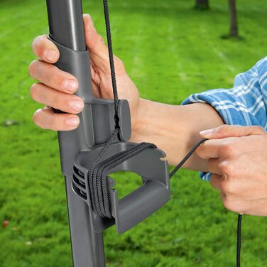 Садові секатор-ножиці Gardena combisystem із байпасним механізмом, для обрізки гілок до 35 мм, 5-кратне роликове зусилля, трос 4,7 м, D-ручка