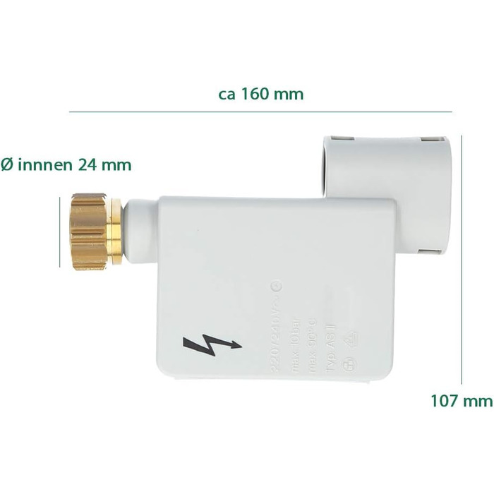 Ремкомплект для шланга Aquastop 60 см, сумісний з посудомийними машинами Bosch, Siemens, Constructa, Neff, AEG, Quelle, клапан ASII BITRON