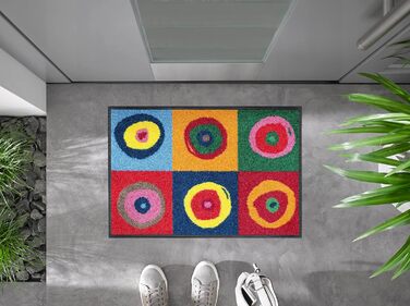 Багатоколірний килимок wash+dry Sergej 40x60 см для дому та вулиці, пральний