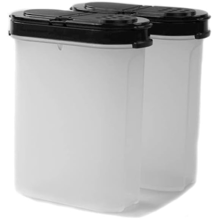 Tupperware Великий контейнер для спецій 270 мл, чорний, 2 шт.