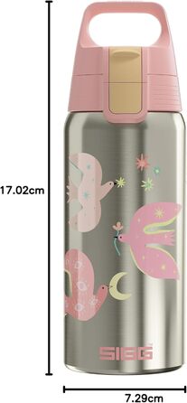 Дитяча ізольована пляшка для напоїв SIGG Shield Therm ONE 0,5 л, підходить для газованої води, герметична, легка, BPA-free, Fly Away