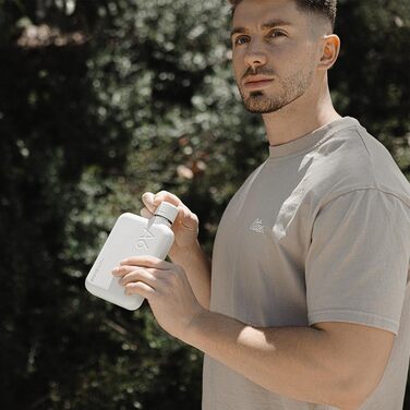 Пляшка для води memobottle з нержавіючої сталі, біла, преміум-якість, герметична, BPA-free, для спорту та подорожей