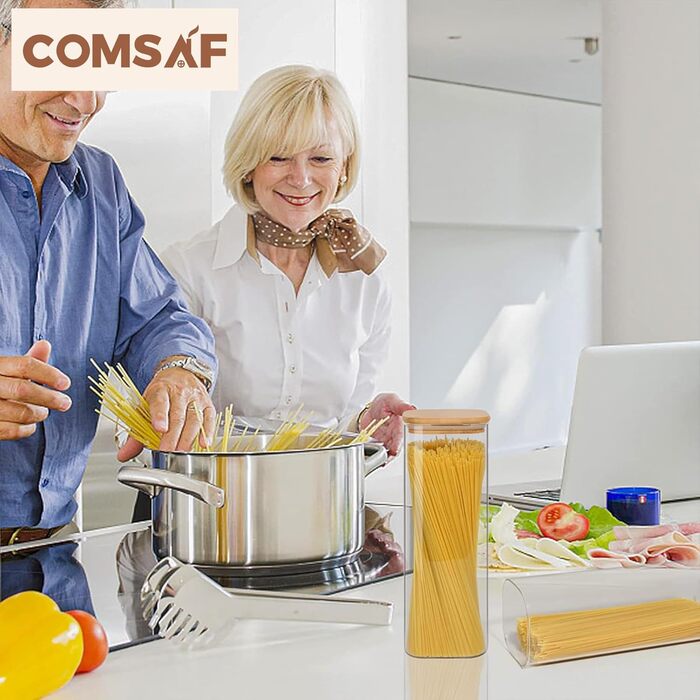 Банки для зберігання ComSaf, 4 розміри, з кришкою