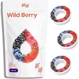 Пляшка для води air up® з ароматизуючими капсулами, сіра, для школи, спорту та залу, з 5 безцукровими капсулами Wild Berry і трубочкою, для дітей і дорослих