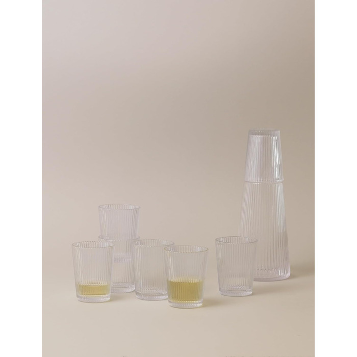 Набір склянок Stelton Pilastro 150 мл, рифлене скло, 6 шт, для гарячих і холодних напоїв, стійкі до миття в посудомийці, штабельовані