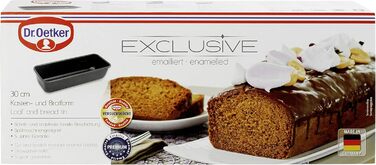 Форма для випікання хліба та кексів Dr. Oetker EXCLUSIVE 30 см, емальована, сіро-коричнева/кремова