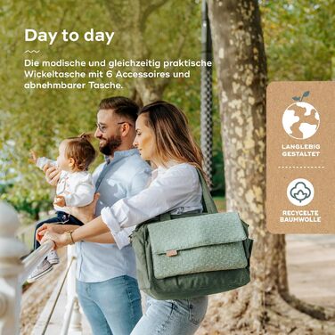 Сумка для мами Babymoov Day to Day Abstract, універсальна, 2-в-1, знімна 3л сумка, 6 аксесуарів, пеленальний килимок, термосумка, чохол для пустушки, 23л