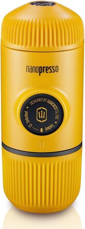 Портативна кавоварка WACACO Nanopresso, 18 бар, ручна, для подорожей, кемпінгу та походів, жовта