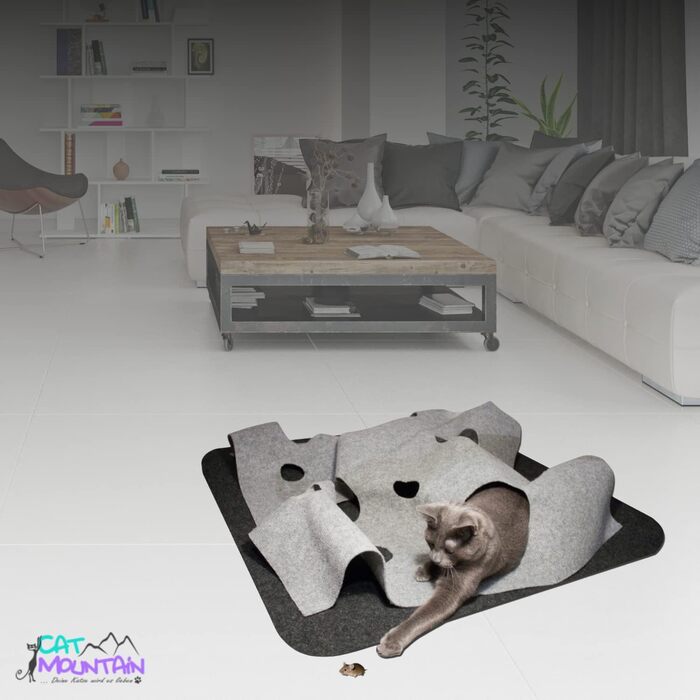 Інтерактивний килим-тунель для котів CatMountain®, іграшка для кошенят та дорослих котів