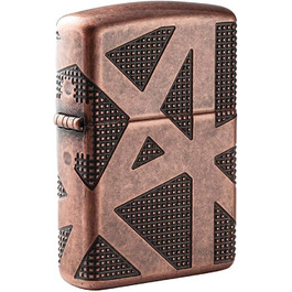 Запальничка Zippo Armor антикварна мідь, геометричний дизайн, 360°, універсальна