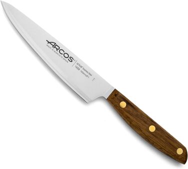 Універсальний кухонний ніж Arcos Nordika, 16 см, нержавіюча сталь NITRUM, дерев'яна ручка Ovengkol, екологічна упаковка