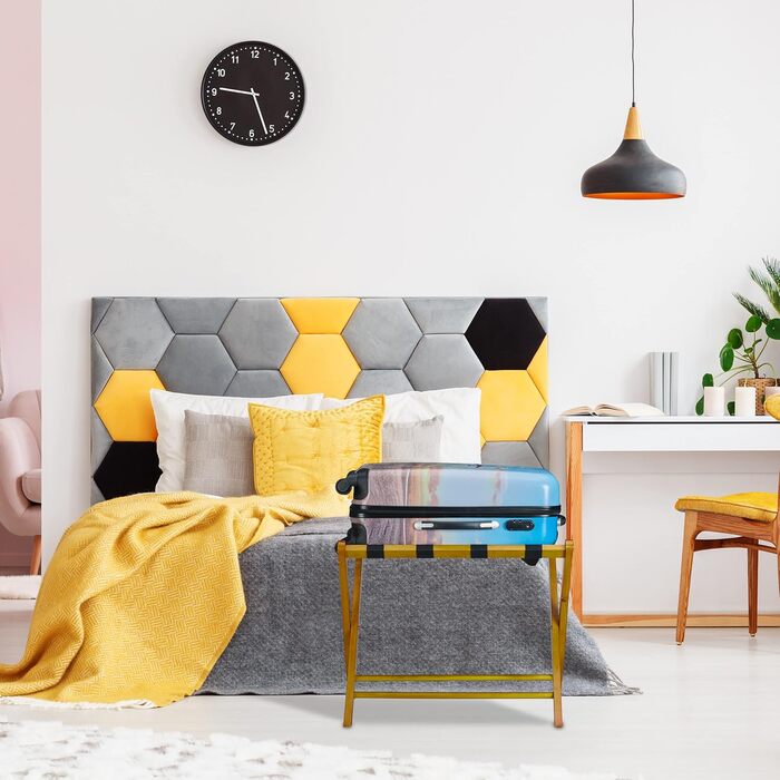 Стійка для валіз Relaxdays, дерев'яна, складана, біла, 52,5x66,5x48 см – підставка для зберігання та організації багажу