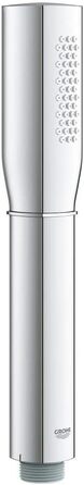 Душова лійка GROHE Vitalio Get, 1 режим, антикальк, для проточних водонагрівачів, подвійна стінка, срібляста, Grandera, квадратна