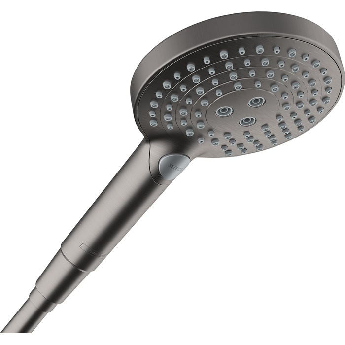 Душова лійка hansgrohe Raindance Select S, економна, 9 л/хв, 3 режими, 120 мм, антикальк, PowderRain, чорний хром