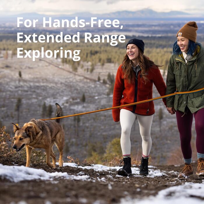 Повідок-амортизатор Ruffwear Roamer для бігу, їзди на велосипеді чи прогулянок, ручний або безрукий, жовтий, довжина 2,2-3,4 м