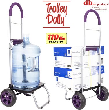 Складна господарська сумка-візок dbest products Trolley Dolly, фіолетова