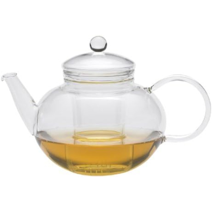 Чайник скляний Trendglas Jena Miko 1,2 л – термостійке боросилікатне скло, для чаю, прозорий, Німеччина