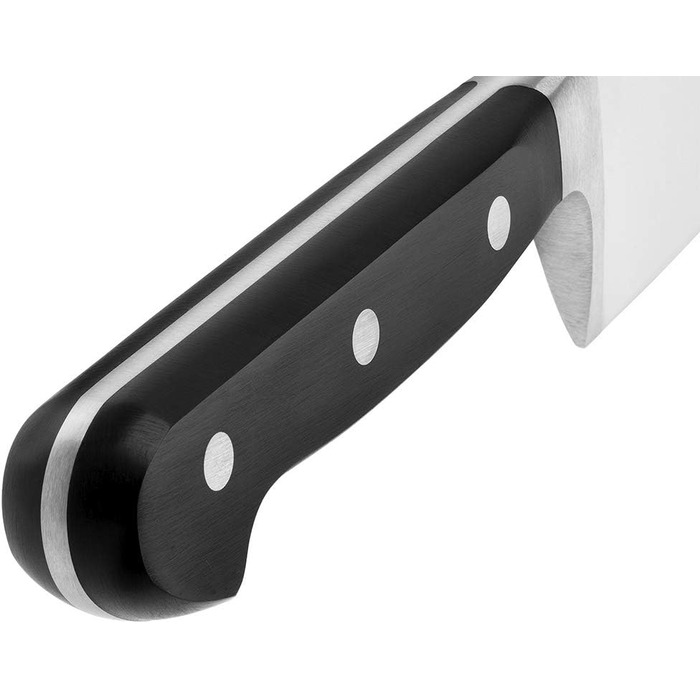 Кухонний ніж ZWILLING Professional S, 20 см, нержавіюча сталь, широкий клинок, пластиковa ручка з заклепками, чорний, Німеччина