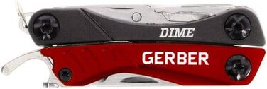 Мультитул Gerber Dime, 12 функцій, кишеньковий, чорний/червоний