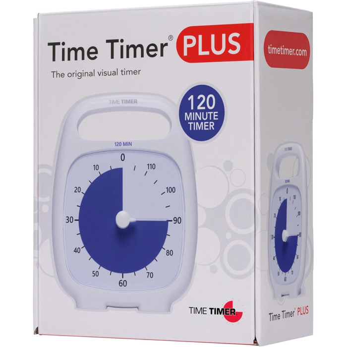 Візуальний таймер Time Timer PLUS 120 хв Make Time Edition для дітей, навчання, занять та кухні, чорний