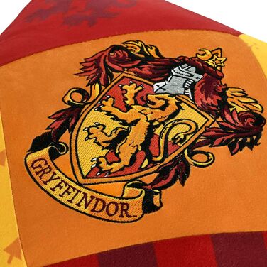 Подушка Elbenwald Harry Potter з китицями у стилі Ґрифіндор, з вишитою емблемою, червоно-жовта, 48x48 см
