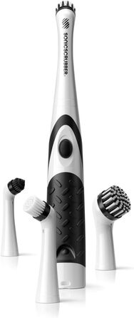 Електрична щітка SonicScrubber для прибирання кухні та ванної, 4 насадки, батарейки AA в комплекті