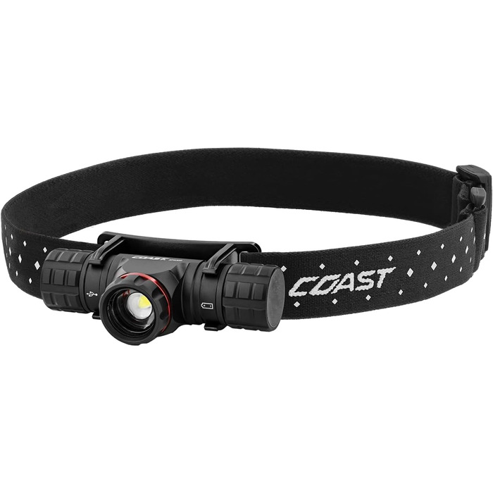 Налобний ліхтар Coast XPH30R 1200 лм, фокус, USB-C, акумуляторний, магніт, чорний