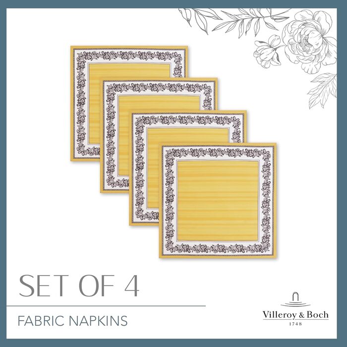 Серветки Villeroy & Boch Audun, бавовна, великі, 53,3×53,3 см, 4 шт.