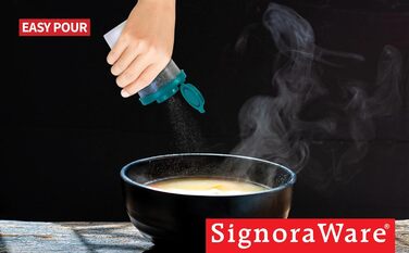 Набір солянок і перечниць SIGNORAWARE, вологозахищені, прозорі, 2 шт, для кухні, пікніка, подорожей, ланчбоксів