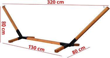 Гамак Megaastore з буковою рамою 320 см, до 150 кг, для вулиці, синій, стійкий до погодних умов