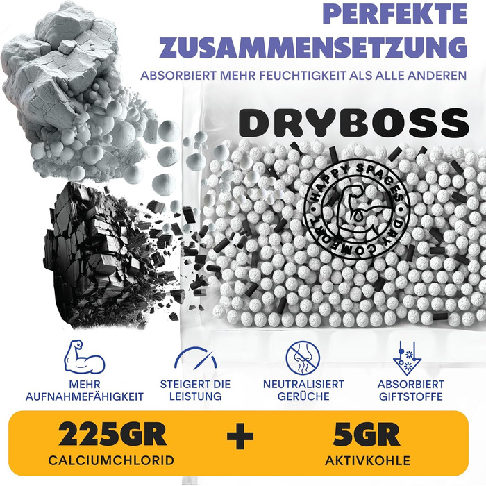 Осушувач повітря для шафи DRYBOSS Pack XL 230 г без електрики, ароматизований, вологопоглинаючий пакет для підвішування, 20 шт.