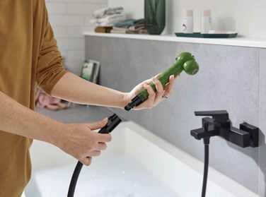 Дитячий душ hansgrohe Jocolino, 2 режими, чорний, швидкоз'єднання – подарунок на хрестини