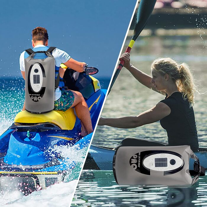 Водонепроникний рюкзак-мішок Dry Bag 20 л із Bluetooth-колонкою для каякінгу, туризму, човна, рафтингу