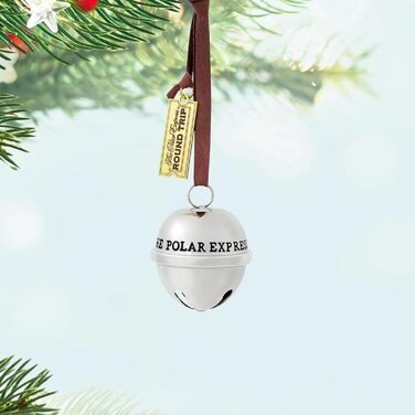 Ялинкова прикраса Hallmark Keepsake Полярний Експрес 2024, дзвіночок Санта-Клауса, метал, подарунок з новорічного фільму