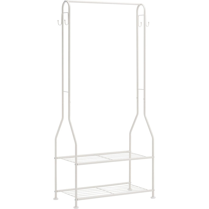 Шафа для одягу Amazon Basics з двома полицями, біла, 75x36,5x150 см