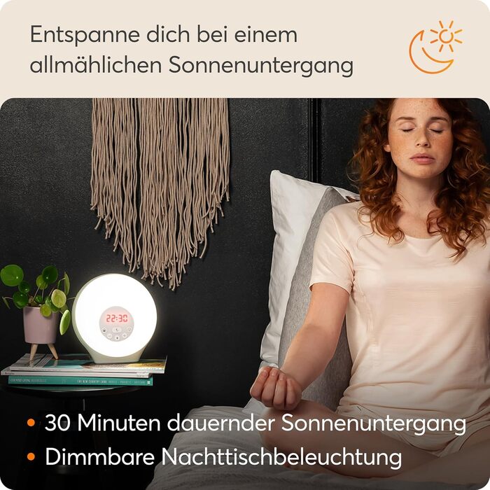 Світловий будильник Lumie Sunrise з ефектом сходу та заходу сонця, звуками та атмосферним підсвічуванням