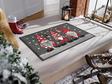 Килимок wash+dry Winterzwerge 50x75 см для передпокою та вулиці, миючийся, протиковзкий
