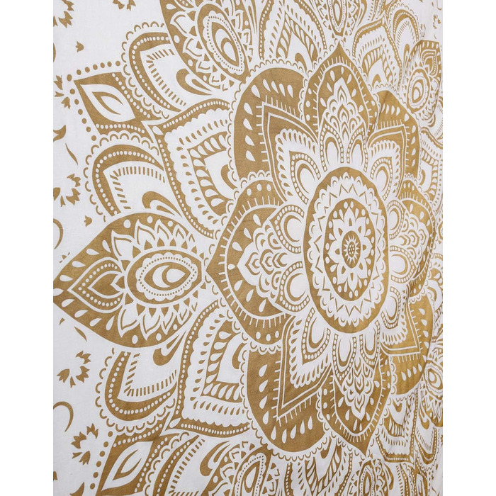 Омбре гобелен Mandala синьо-золотий, багатобарвний, 85x89 дюймів, настінний декор у стилі бохо, гіпі килим, текстиль для дому