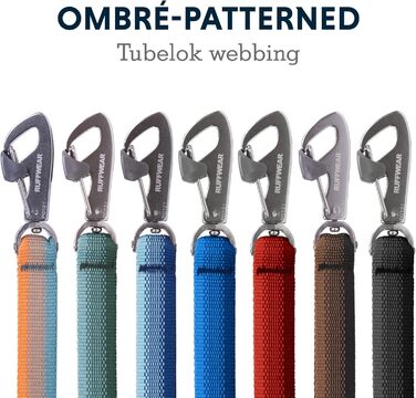 Повідок для собак RUFFWEAR Front-Leine 1,5 м, легкий, міцний, з м’якою ручкою та обертальним карабіном, плоский ремінь Tubelok, Moonlight Fade