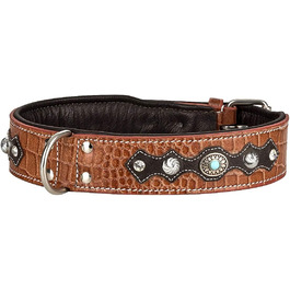 Повідок для собак зі шкіри MICHUR Lakota, коричневий, 150x2,5 см, плоский, для нашийника Lakota