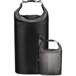 Водонепроникний набір сумок Spigen Aqua Shield 20L+2L для пляжу, плавання, кемпінгу, човна, каяка, чорний
