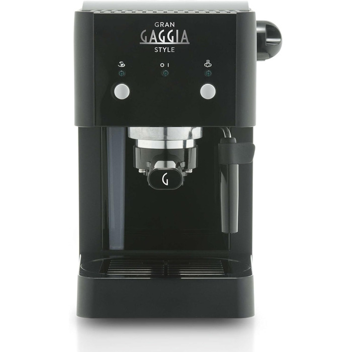 Кавоварка Gaggia RI8423/11 GranGaggia Style, еспресо-машина, 15 бар, для меленої кави та чалд, чорна
