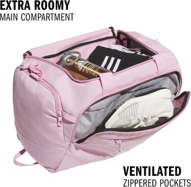 Сумка-рюкзак Adidas Defender 5 FW24, 100 л, універсальна, рожевий/білий
