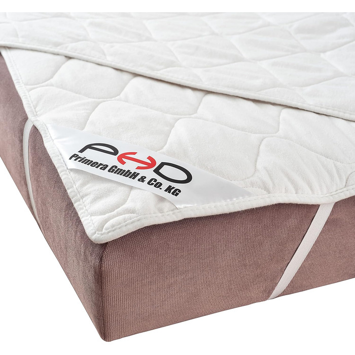 Наматрацник PHD Primera Natural 200x200 см, 100% бавовна, захист для матраца, бокс-спрінг та топера, прати при 40°C