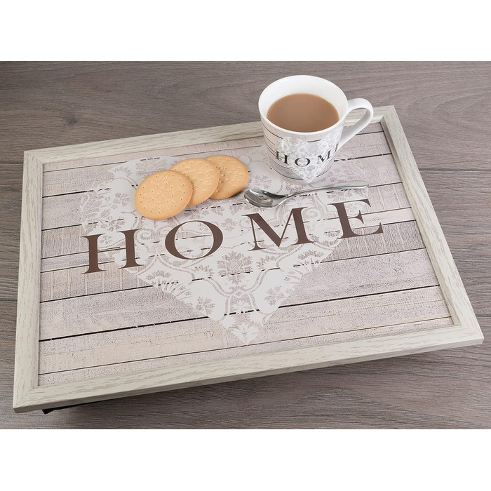 Піднос на коліна з м'якою подушкою Creative Tops Everyday-Home, 44x34 см, сірий